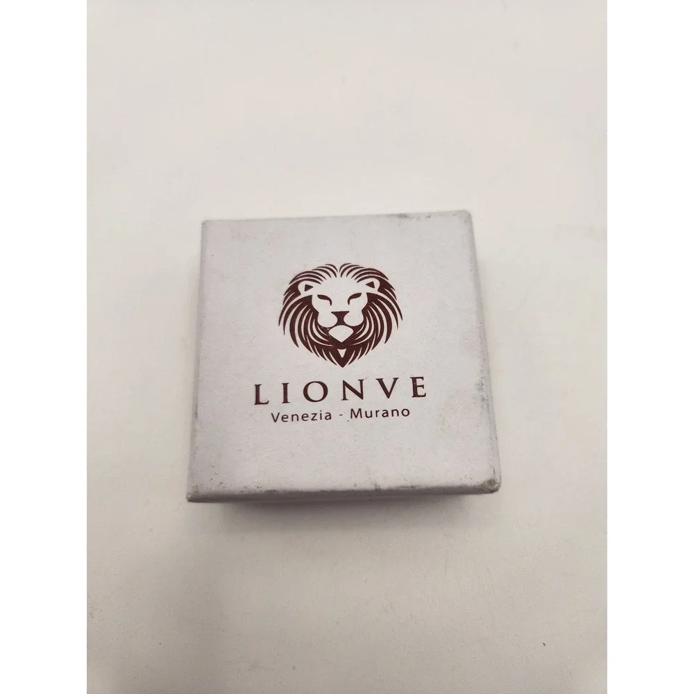 Lionve Venezia Murano Glass Moon Stars Pendant Necklace Blue Made in Italy P025 - Picture 5 of 6